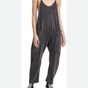 Free People Hot Shot Onsie Charcoal